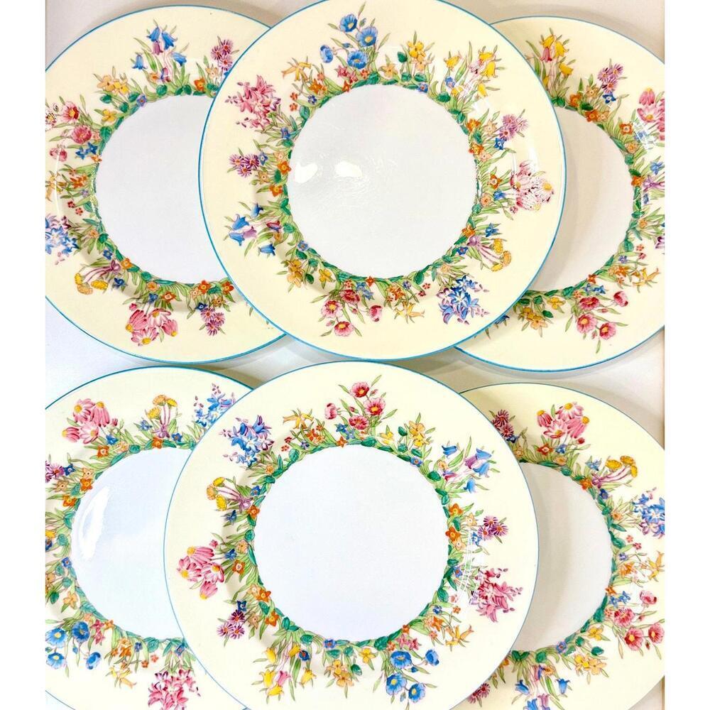 Wedgwood Prairie Flowers Luncheon Plate – 9” – England – Rare